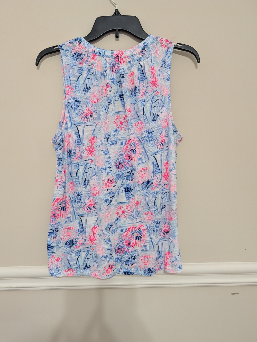 Lilly Pulitzer Pink & Blue Floral Button-Front Camisole - Picture 7 of 9